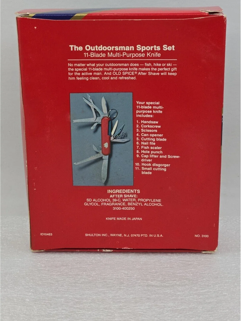 Vintage Old Spice Outsdoorsman Sport Set After Shave & Knife NOS Original Box